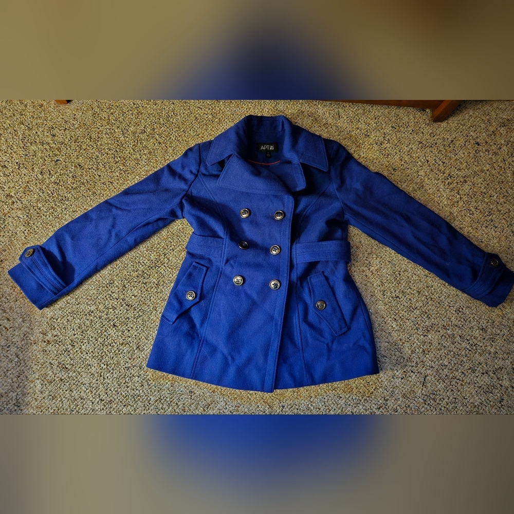 Juniors Apt 9 Blue Peacoat Size M